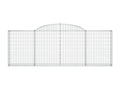 Arched gabion baskets, 4 pcs, 300x30x100-120 galvanized iron
