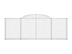 Arched gabion baskets, 4 pcs, 300x30x100-120 galvanized iron