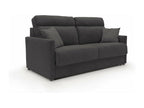 Homzora Convertible Sofa Bed in Soft Waterproof Fabric T02 156 cm mat.120x197 black