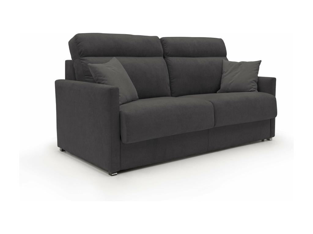 Homzora Convertible Sofa Bed in Soft Waterproof Fabric T02 156 cm mat.120x197 black