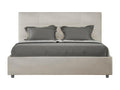 Homzora Microfiber Upholstered Bed - Beige - 160x200 - Optional Storage