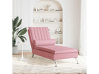 Massage chaise lounge with pink velvet bolster
