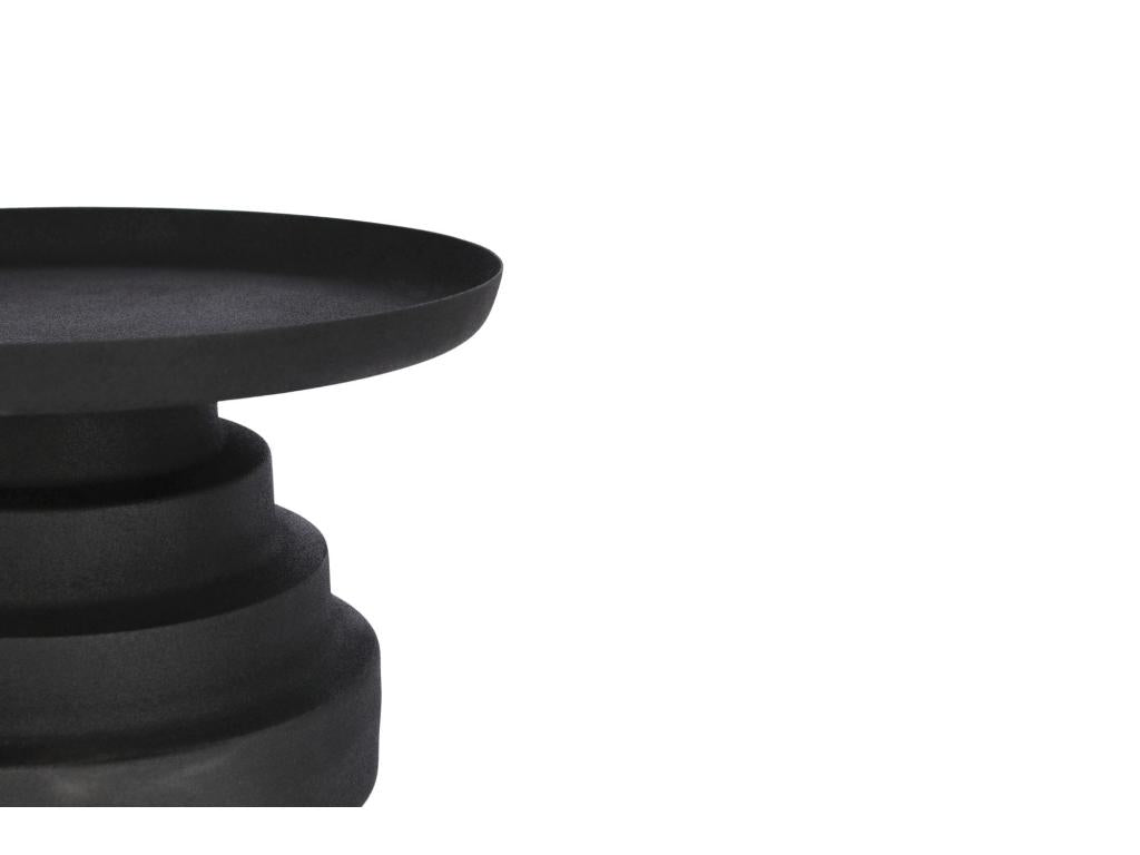 Round designer coffee table in colored metal D40 - Homzora
