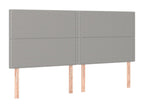 Upholstered bed base with mattress, light grey, 200x200cm, fabric