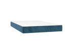 Homzora bed base and mattress, Dark Blue 120x200 Velvet
