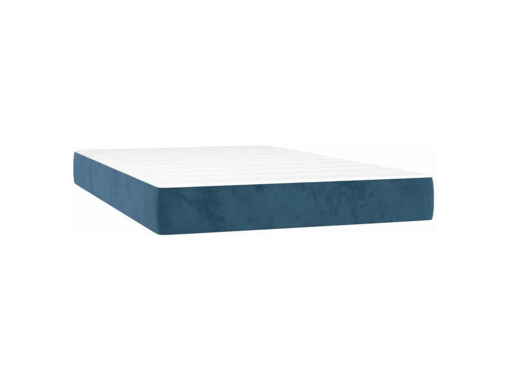 Homzora bed base and mattress, Dark Blue 120x200 Velvet