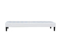 100x200 cm white removable bed base with 20 cm and 13 cm legs, Homzora Opale - polyester