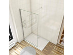 Walk-in shower enclosure 140x190cm with shelves and 90cm support bar, trimmable to 8mm, anti-limescale glass