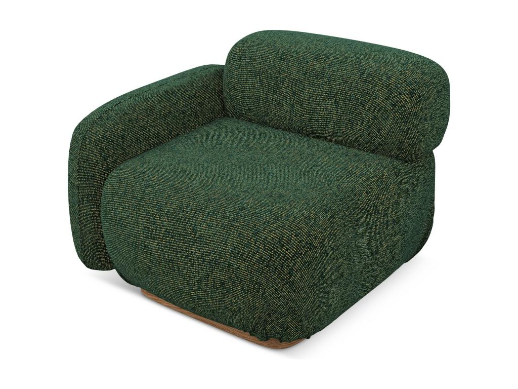Module with left-hand armrests in textured fabric - green - Doucezen