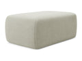 Textured fabric pouf - light beige - Homzora