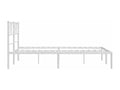 Metal bed frame with white headboard 120x190