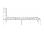 Metal bed frame with white headboard 120x190