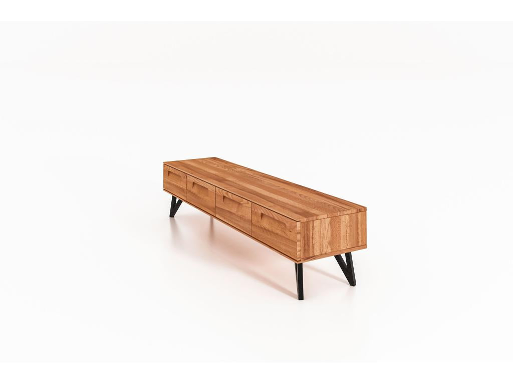 Homzora - TV stand in heartwood beech with a natural oil finish