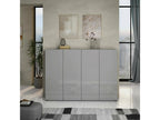Homzora Shoe Cabinet, Multipurpose Entryway Shoe Cabinet, Shoe Storage, Made in Italy, 160x34x115 cm, Grey