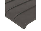 Headboard with wings, Dark Grey, 203x16x78/88 cm, Velvet