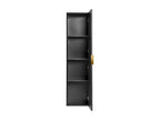 Homzora Black 1-Door Wall Cabinet