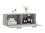Homzora wall cabinet, grey, 100x36.5x35, engineered wood