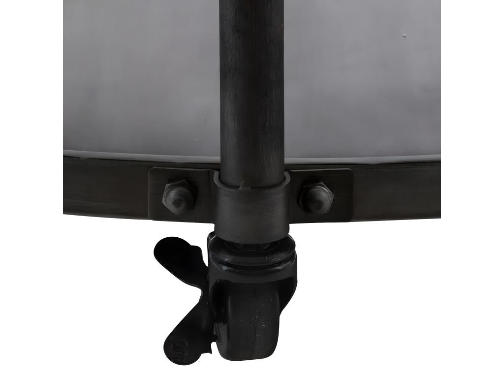 Metal clock coffee table - D- 89.5 x H- 47 cm