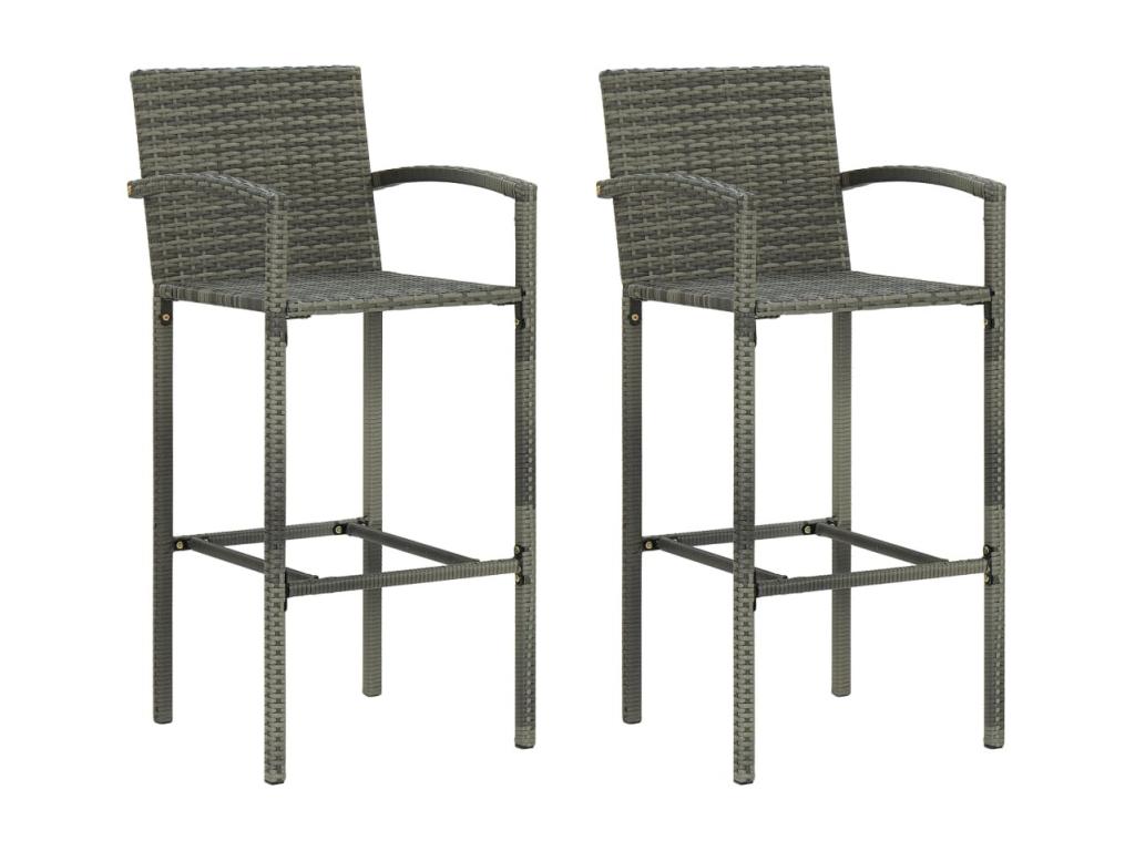 3-piece garden bar set, grey