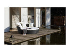 Homzora modular garden furniture set for 4/6 people in black woven resin