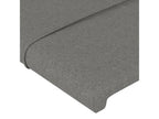 Headboard with wings, Dark Grey, 83x23x118/128 cm, Fabric