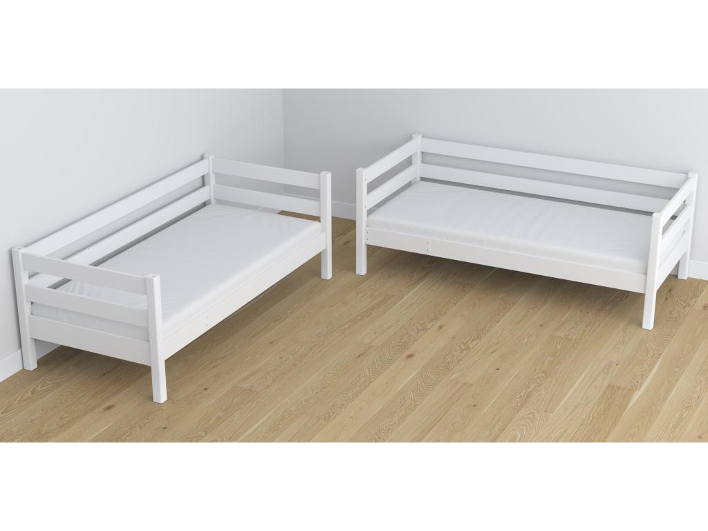 Wooden bunk bed N01 White 80x190