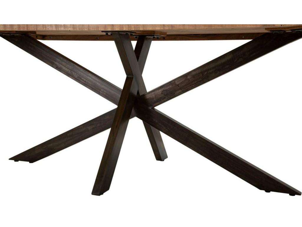 Homzora Fixed Table, Kitchen Shelf, Dining Console, Rectangular Fixed Table 180x90 h77 cm, Brown and Black