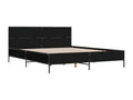 Black bed frame without mattress, 120x200 cm