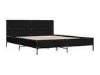 Black bed frame without mattress, 120x200 cm
