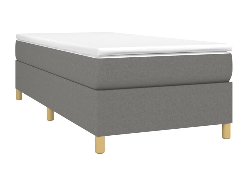 Homzora Dark Grey Bed Base 90x190 cm Fabric