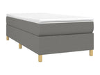Homzora Dark Grey Bed Base 90x190 cm Fabric